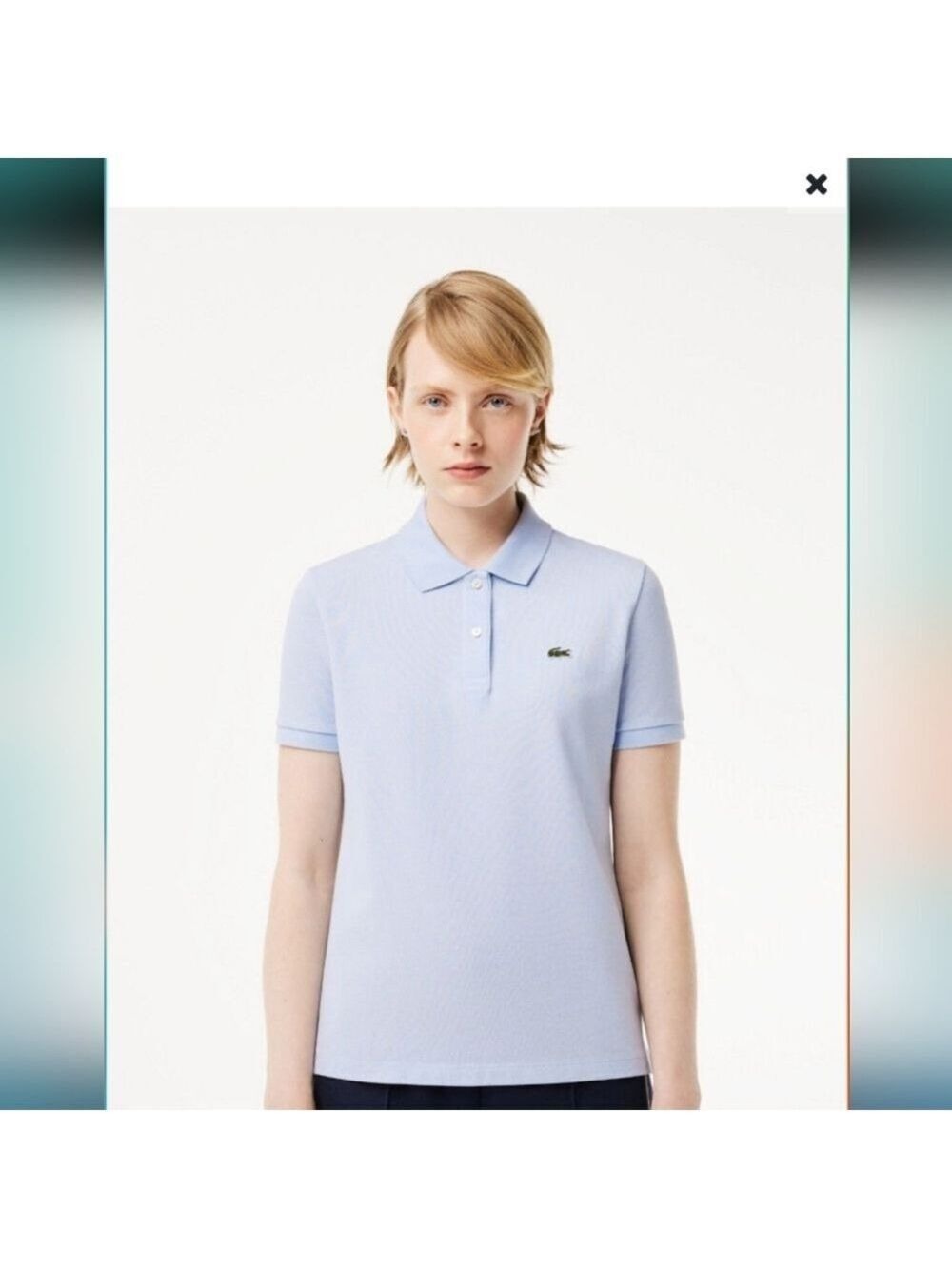 Vintage Lacoste Sky Blue Polo Shirt Size Medium